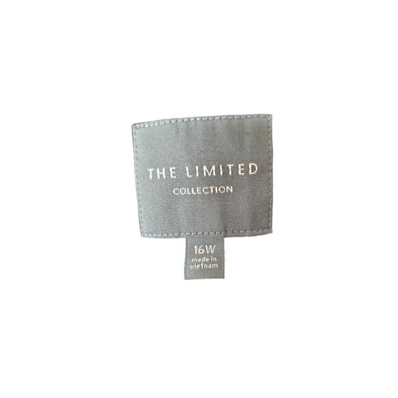 The Limited Womens Faux Leather Coat Black Long Sleeve Plus Size 16W - Picture 7 of 9